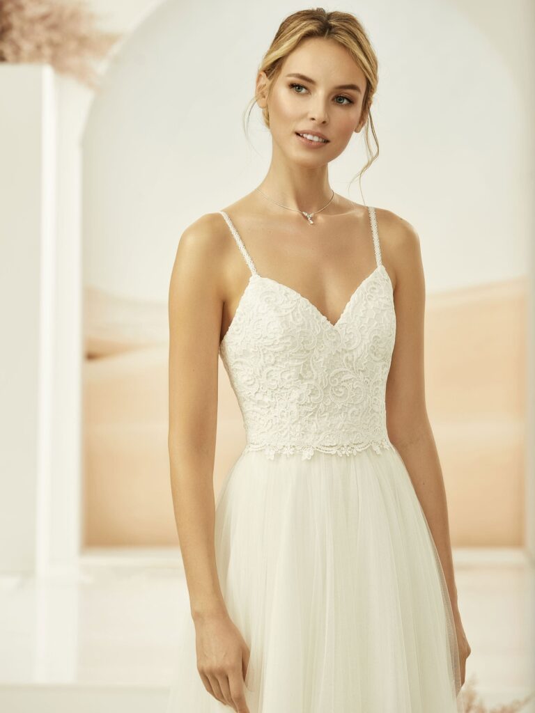 vestido de novia corto vega