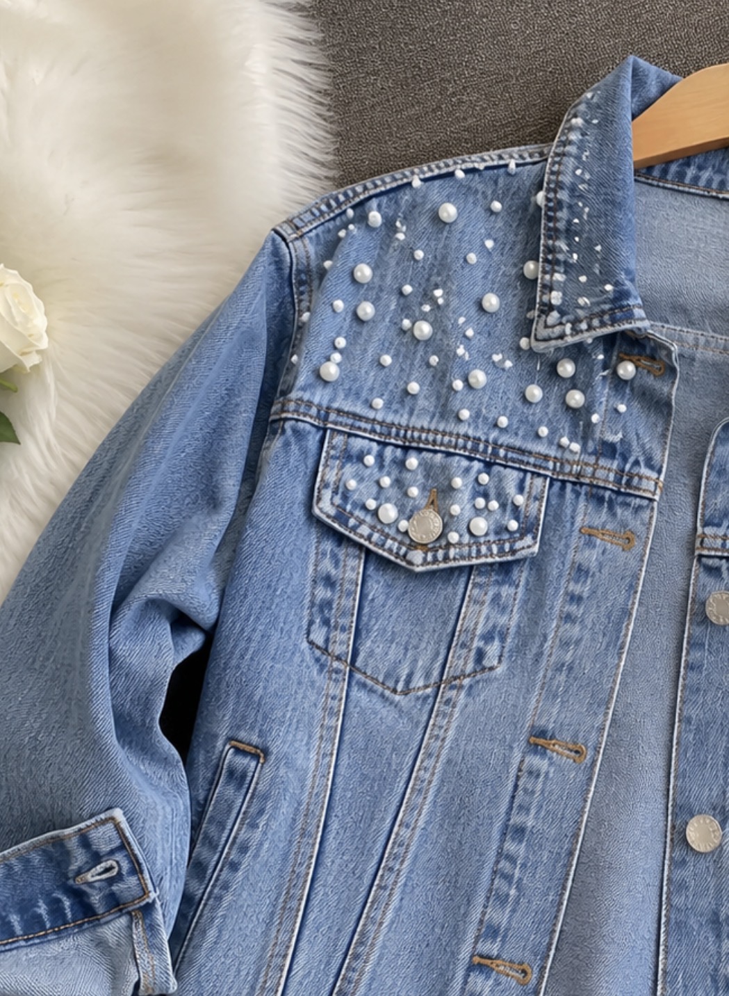 chaqueta denim de novia